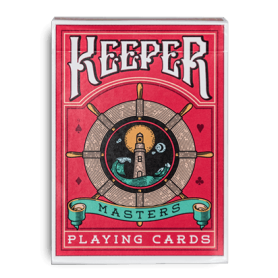 Keeper red playing cards