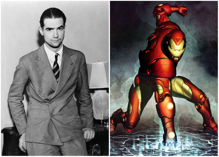 Представил героя как человека. Прототип Тони Старка. Говард Хьюз и Говард Старк. Хьюз Железный человек. Прототип железного человека.